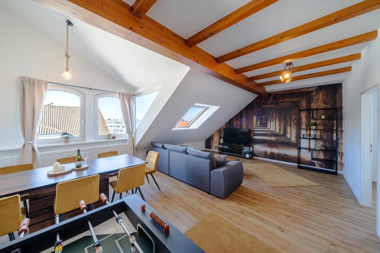 Stylisches Penthouse Zentral Tischfussball 100M2 Wii Hannover Bagian luar foto